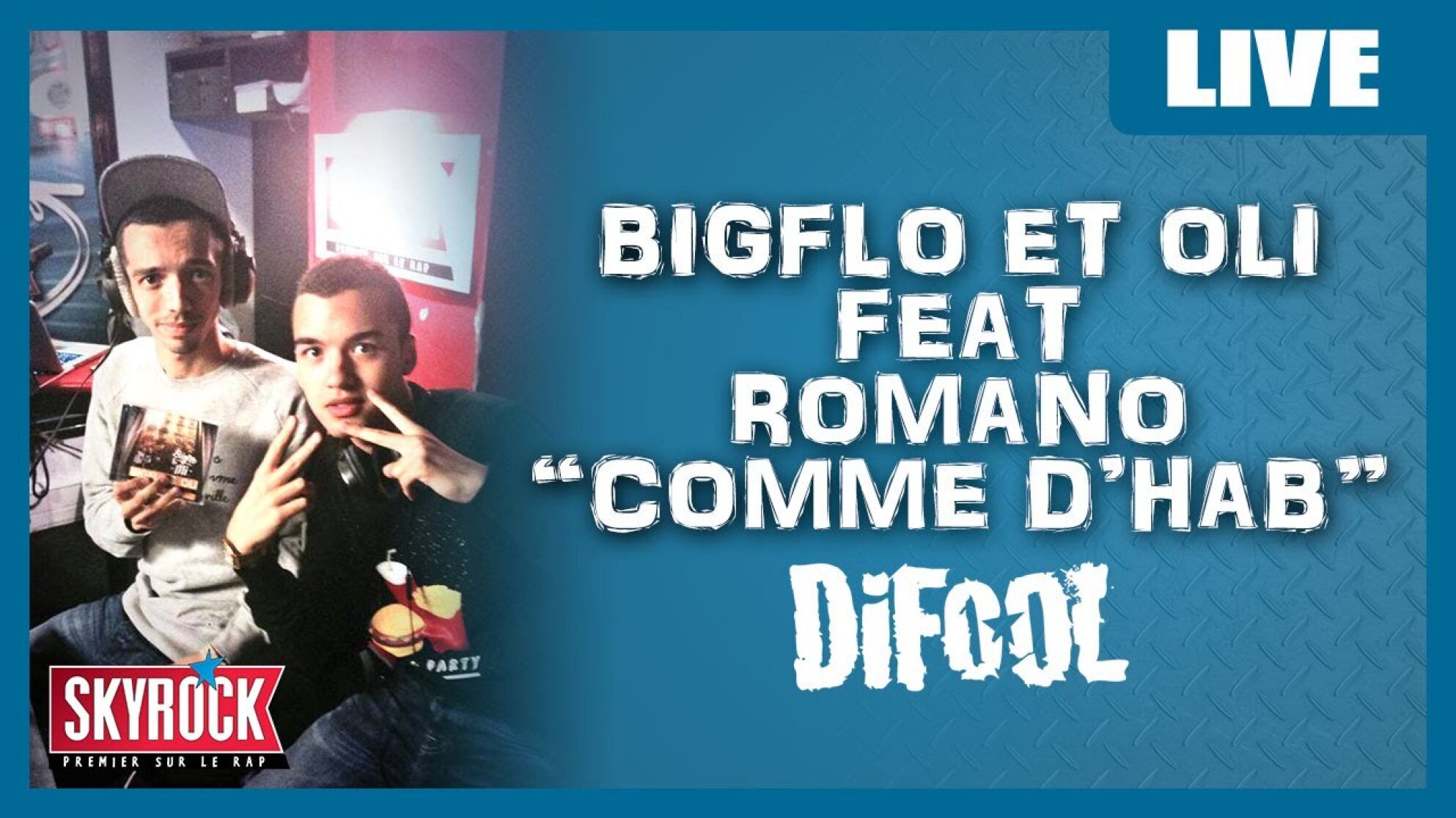 Bigflo & Oli feat. Romano "Comme d'hab" en live #LaRadioLibre