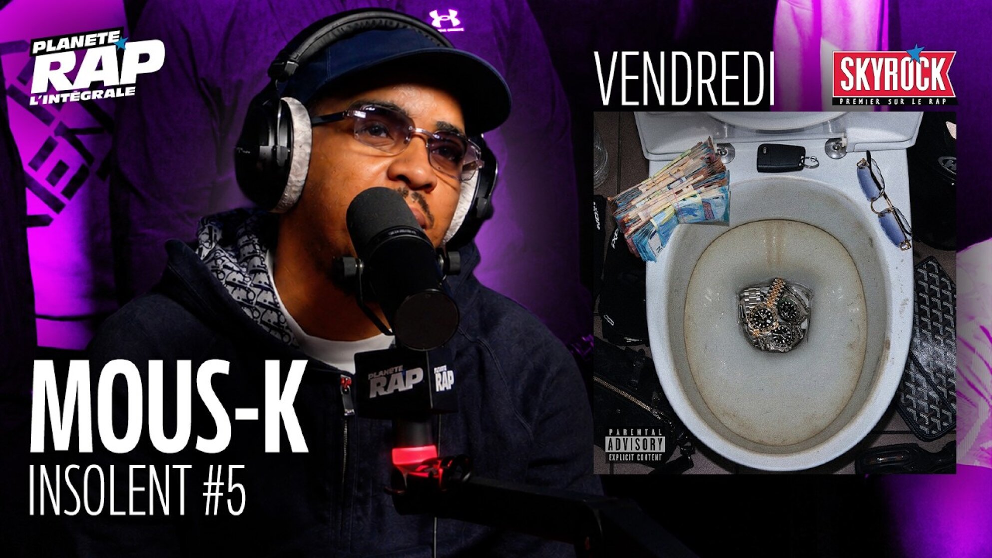 #PlanèteRap Mous-K "Insolent" avec Kodes, RBZ, La haine021, BL, MLN, Jo4 7... & Fred Musa ! (5-5)