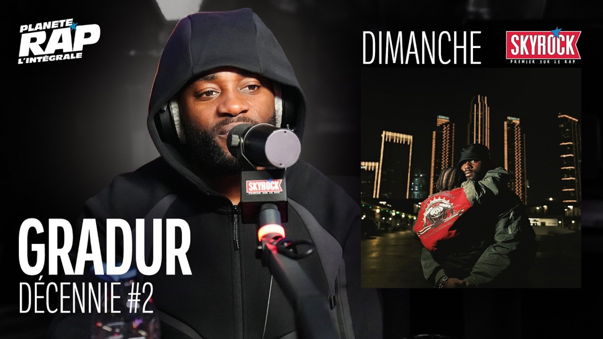 #PlanèteRap Gradur "Décennie" avec KR Malsain, Moon & Fred Musa ! (2-2)