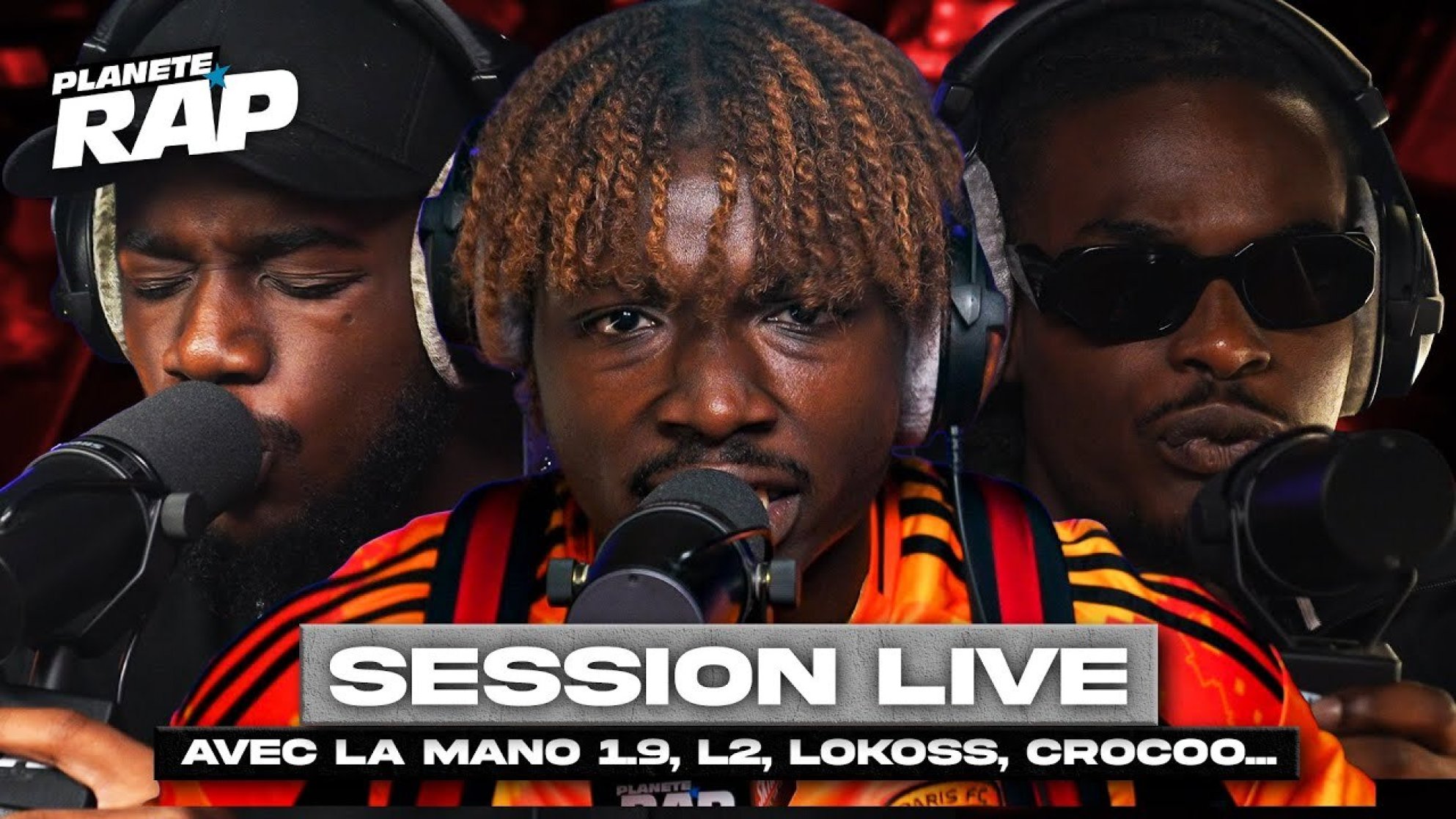 SESSION LIVE avec La Mano 1.9, L2, Lokoss, Crocoo, Musto, Jack Marley & Fred Musa #PlanèteRap