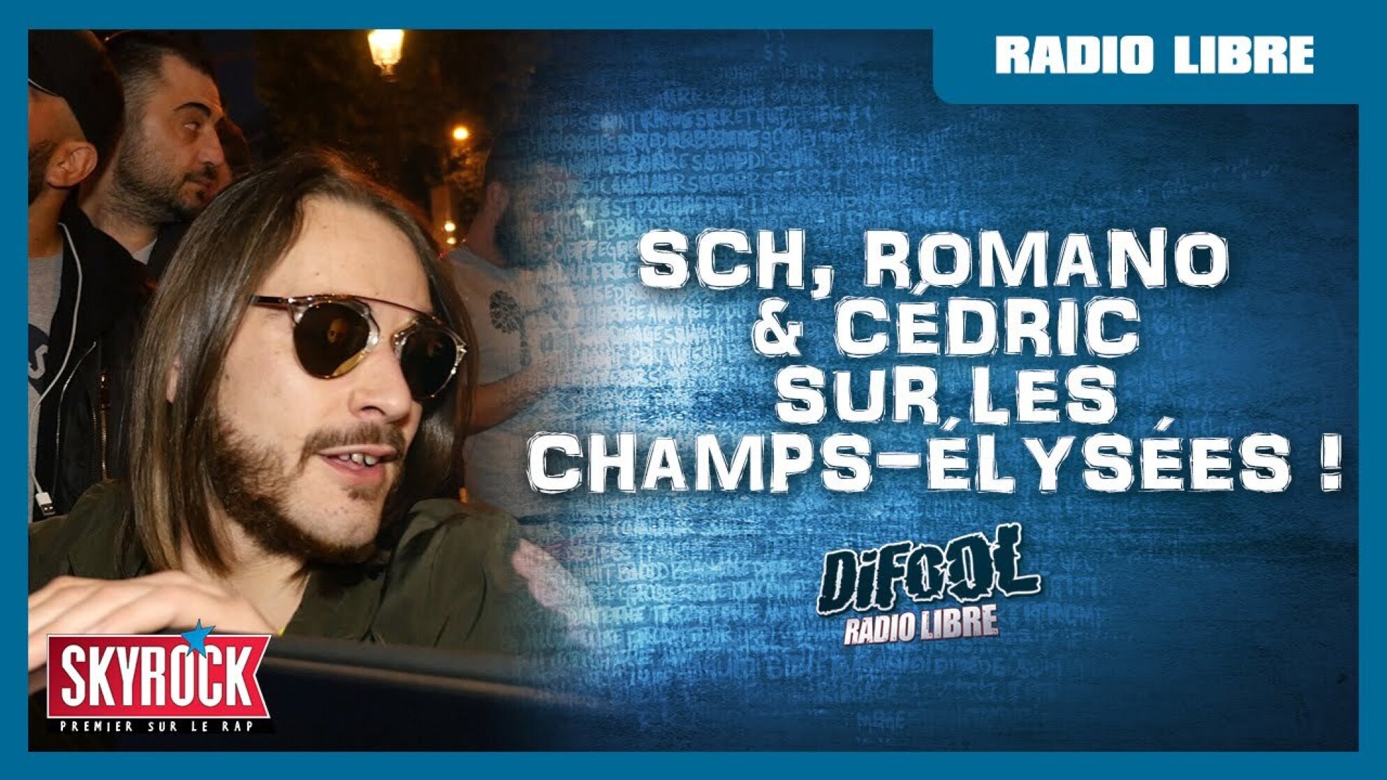 SCH en Ferrari sur les Champs dans la Radio Libre de Difool, ça tourne à l'émeute !