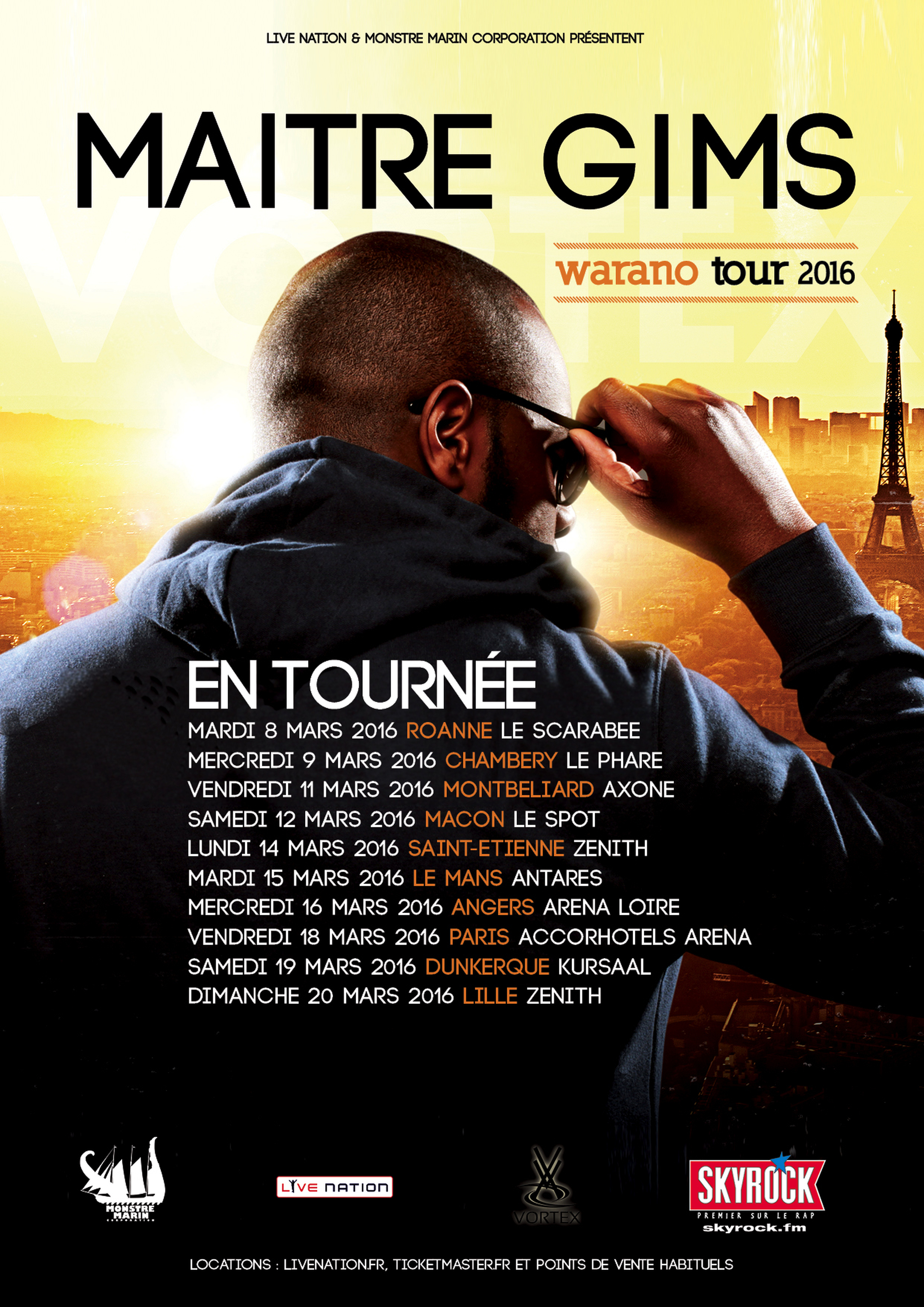 Maître Gims la tournée Skyrock se prolonge en 2016 !