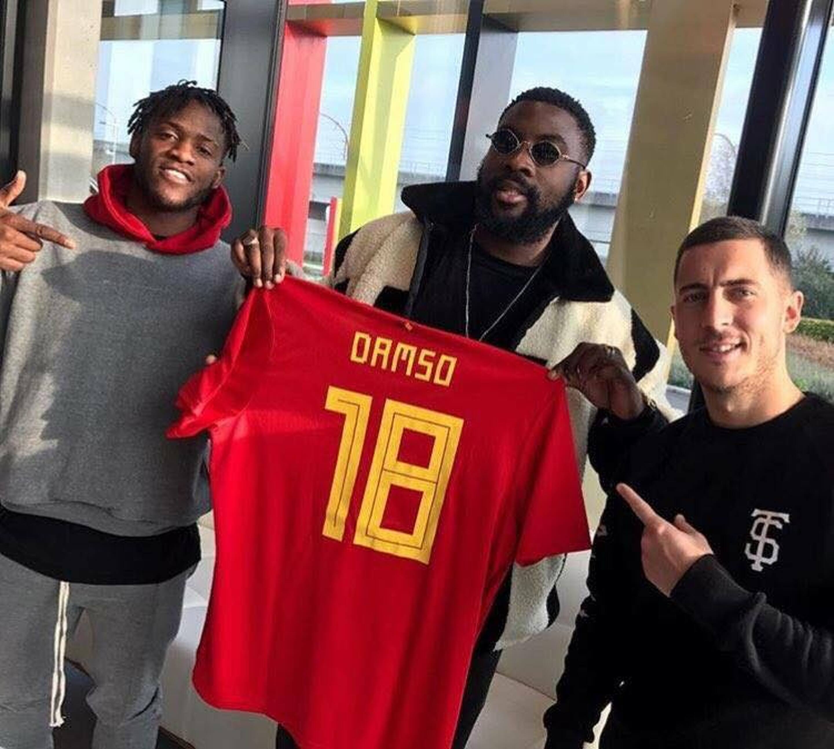 Damso & l'équipe de Foot de Belgique !