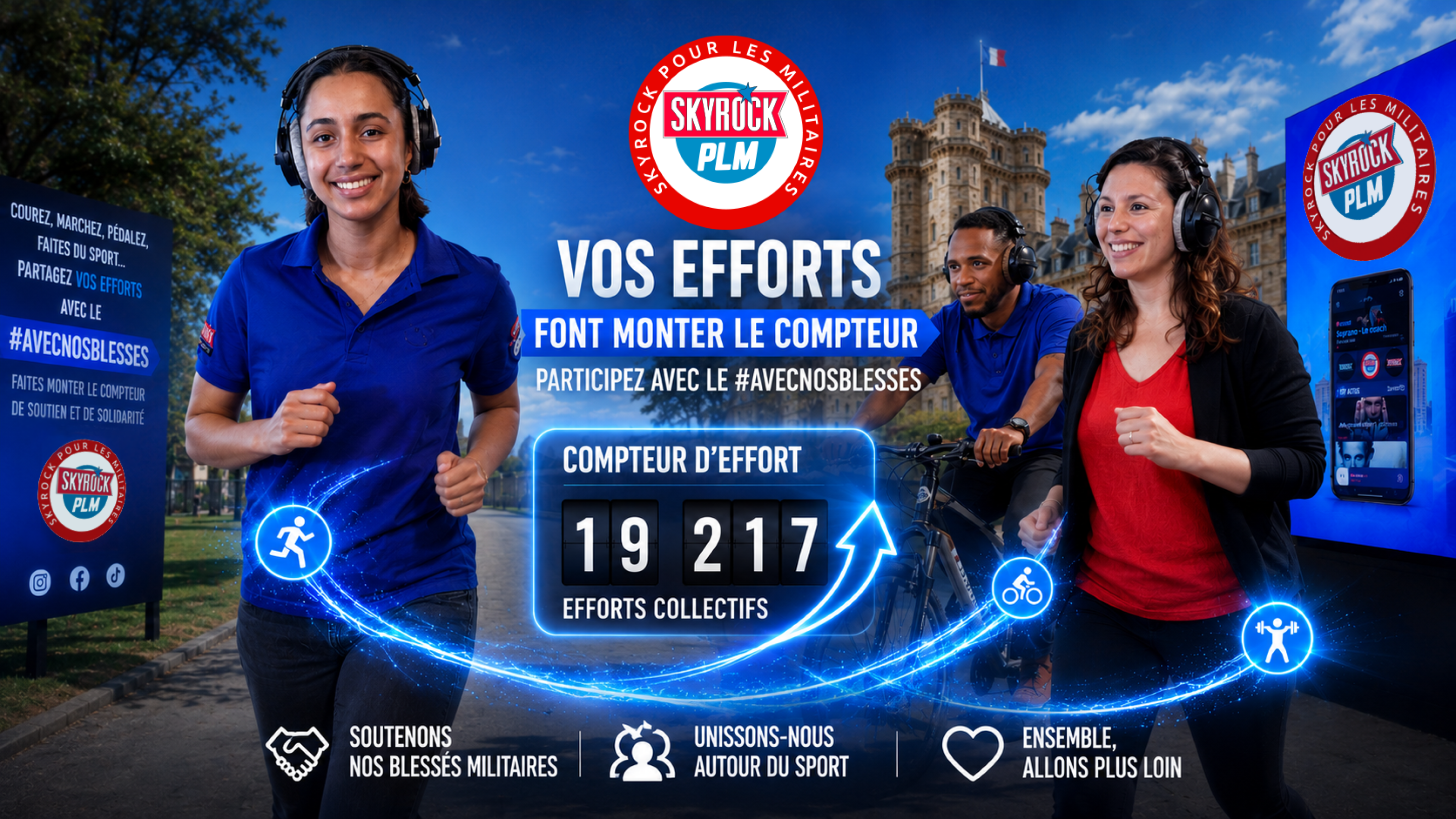 #AVECNOSBLESSÉS : PLUS QUE QUELQUES JOURS POUR FAIRE GRIMPER LE COMPTEUR D'EFFORT !