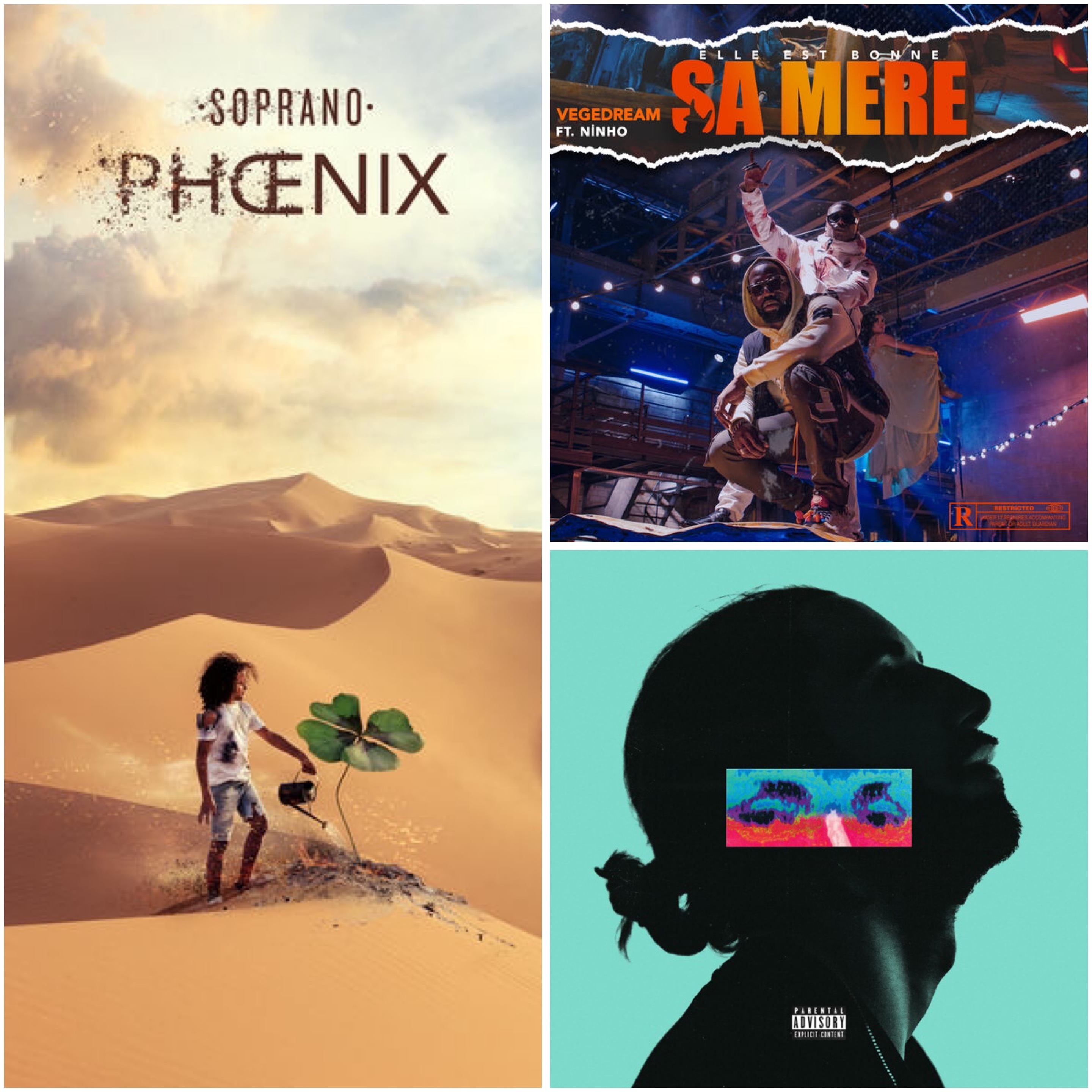 Soprano ft. Vincenzo, Vegedream ft. Ninho et Lomepal en playlist !