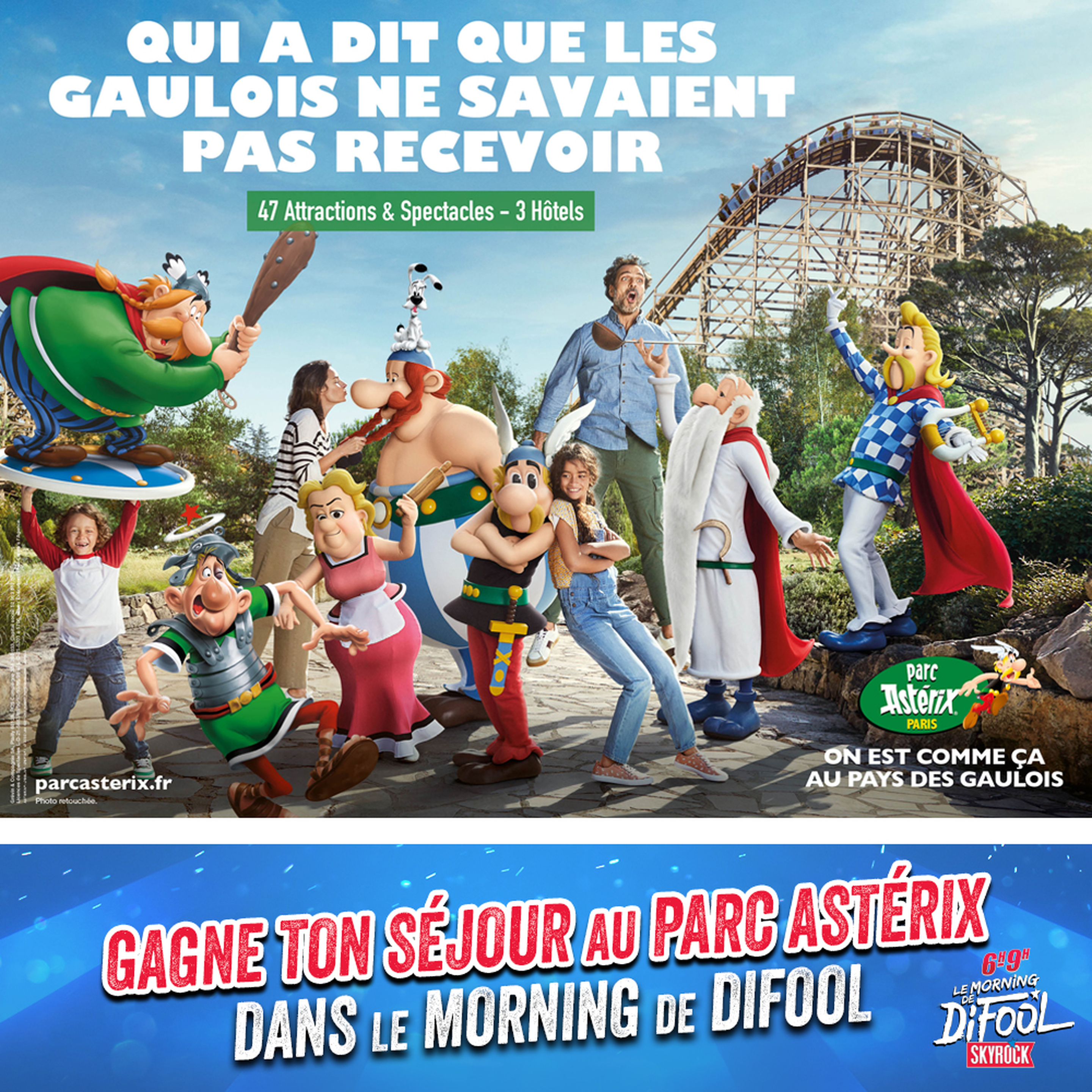 Gagne ton séjour au Parc Astérix dans le Morning de Difool ! 